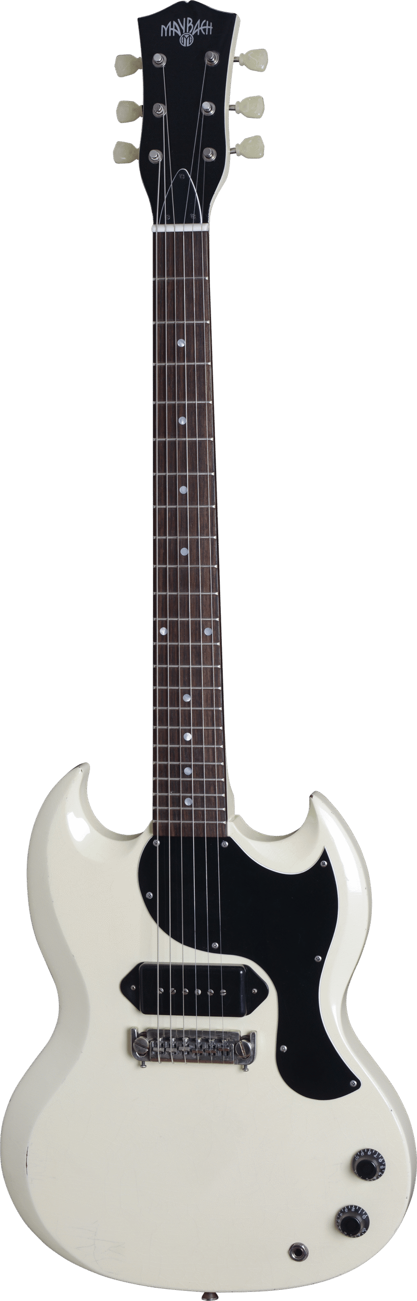 ALBATROZ-65-VC-AGED - GUITARRA ELECTRICA MAYBACH TIPO SG VINTAGE CREAM AGED